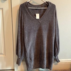 Grey sweater dress